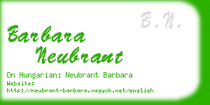 barbara neubrant business card